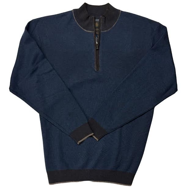 0llx4l❤︎ FX Fusion Birdseye 1/4 Zip Sweater 2 Colours Navy, Crimson - Big